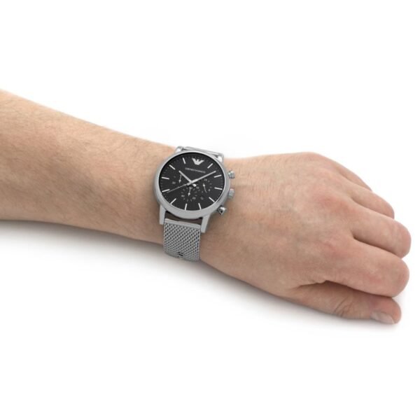 Emporio Armani Men's Watch Black Dial Luigi Mesh Strap AR1808 - Image 5