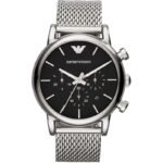 Emporio Armani Men’s Watch Black Dial Luigi Mesh Strap AR1811