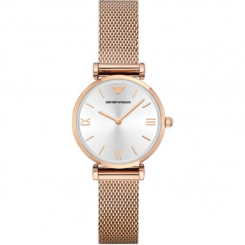 NEW EMPORIO ARMANI LADIES ROSE GOLD WATCH AR1956