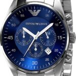 Men’s Emporio Armani Silver Stainless Steel Chronograph Watch AR5860