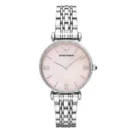 Emporio Armani Ladies Watch Gianni T-Bar Pink AR1779