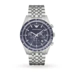 Emporio Armani AR6072 Tazio Men’s Chronograph Silver Stainless Steel Watch