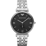 Emporio Armani Ar1676 Mens Black & Stainless Steel Watch
