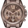 Michael Kors Bradshaw Chronograph Brown Dial Brown Steel Strap Watch For Women – MK6247