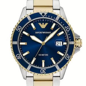 Emporio Armani World Explorer 42mm Stainless Steel and Yellow Gold Tone Men’s Watch AR11682