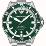 Emporio Armani Men’s Automatic (42mm) Green Dial / Stainless Steel Bracelet AR60080