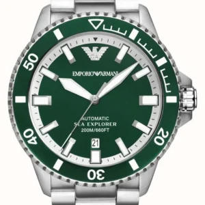 Emporio Armani Men's Automatic (42mm) Green Dial / Stainless Steel Bracelet AR60080