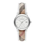 Burberry Ladies Watch The City Haymarket Strap silver 33mm BU9136