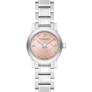 Burberry Ladies Watch The City Check Diamonds Pink  BU9223