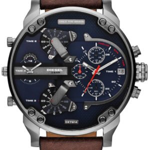 Diesel Mr Daddy Brown Leather Chronograph Mens Watch DZ7314
