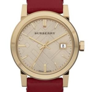 Burberry BU9111 Gents Red Leather Strap Watch