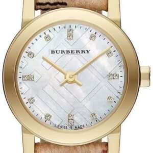 Burberry Ladies Watch The Classic City 26mm Diamond Yellow Gold BU9226