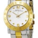 Marc Jacobs Ladies AMY Silver Two-Tone Watch MBM3139