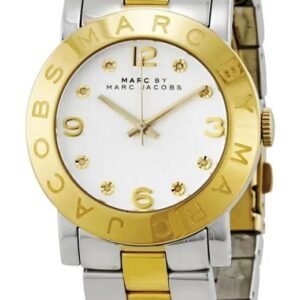 Marc Jacobs Ladies AMY Silver Two-Tone Watch MBM3139