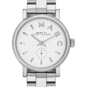 Marc Jacobs Ladies Mini Baker Silver Watch MBM3246