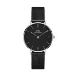 Daniel Wellington Petite Ashfield, Black/Silver Watch, Mesh, for Women DW00100202