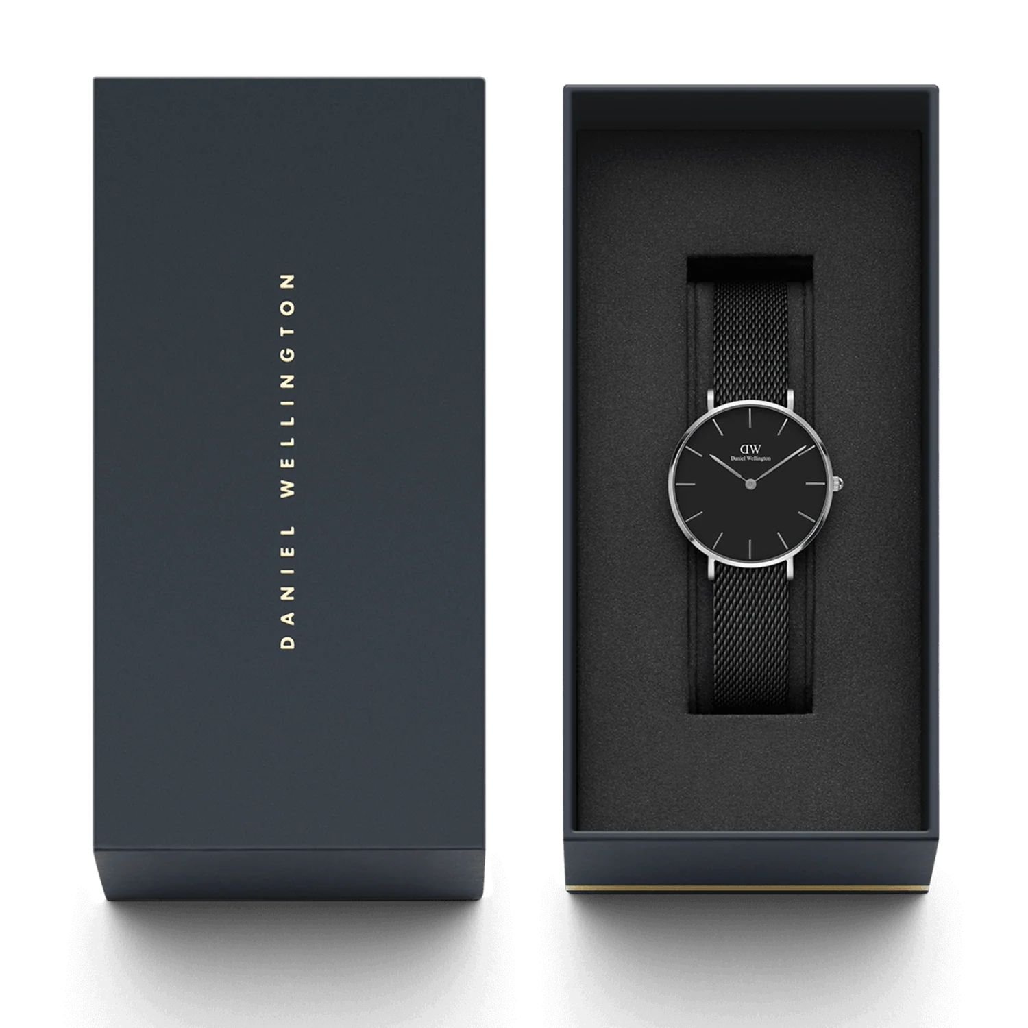 Daniel Wellington Petite Ashfield, Black/Silver Watch, Mesh, for Women DW00100202 - Image 4
