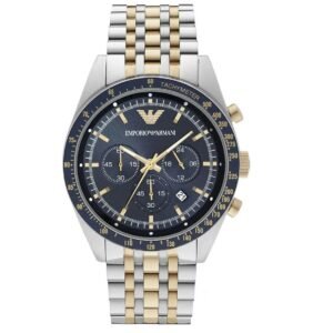 Emporio Armani Sportivo Blue/Yellow gold toned steel AR8030