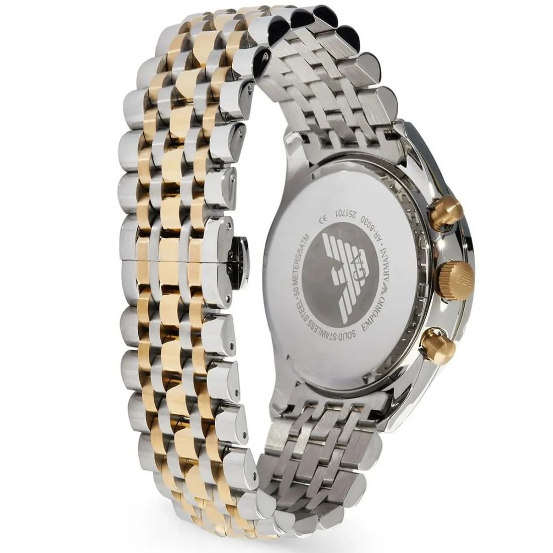 Emporio Armani Sportivo Blue/Yellow gold toned steel AR8030 - Image 2