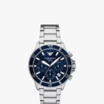 Emporio Armani Men’s Solar Chronograph (43mm) Blue Dial / Stainless Steel Bracelet AR11681