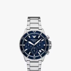 Emporio Armani Men's Solar Chronograph (43mm) Blue Dial / Stainless Steel Bracelet AR11681