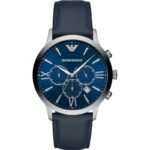Emporio Armani AR11226 Blue Dial Leather Strap Watch For Men