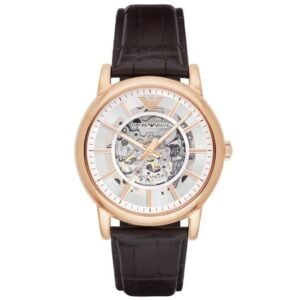 Emporio Armani Automatic Watch AR1983 Brown Leather Band