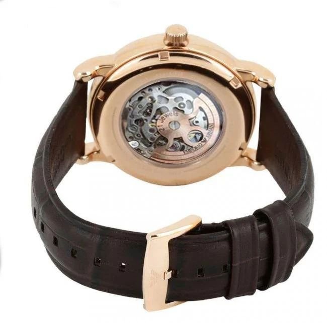 Emporio Armani Automatic Watch AR1983 Brown Leather Band - Image 3