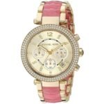 Michael Kors MK6363 Parker Two Tone Gold Pink Steel Ladies Watch