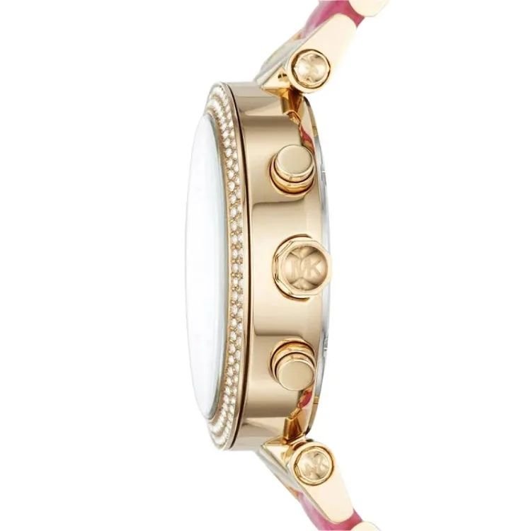 Michael Kors MK6363 Parker Two Tone Gold Pink Steel Ladies Watch - Image 2