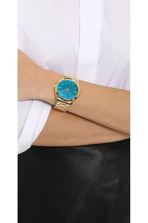 Michael Kors MK3492 Runway Blue Dial Stainless Steel Ladies Watch - Image 4