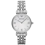 Emporio Armani Ladies Silver Watch AR1682