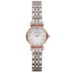 Emporio Armani Ladies’ Watch AR1689 – Rose Gold & Stainless Steel, Mother-of-Pearl