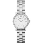 Marc Jacobs Ladies Mini Baker Silver Watch MBM3246