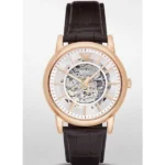 Emporio Armani Automatic Watch AR1983 Brown Leather Band