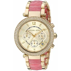 Michael Kors MK6363 Parker Two Tone Gold Pink Steel Ladies Watch