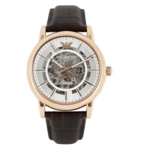 Emporio Armani Automatic Watch AR1983 Brown Leather Band