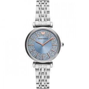 EMPORIO ARMANI Ladies Gianni T-Bar Blue Dial Watch AR11594