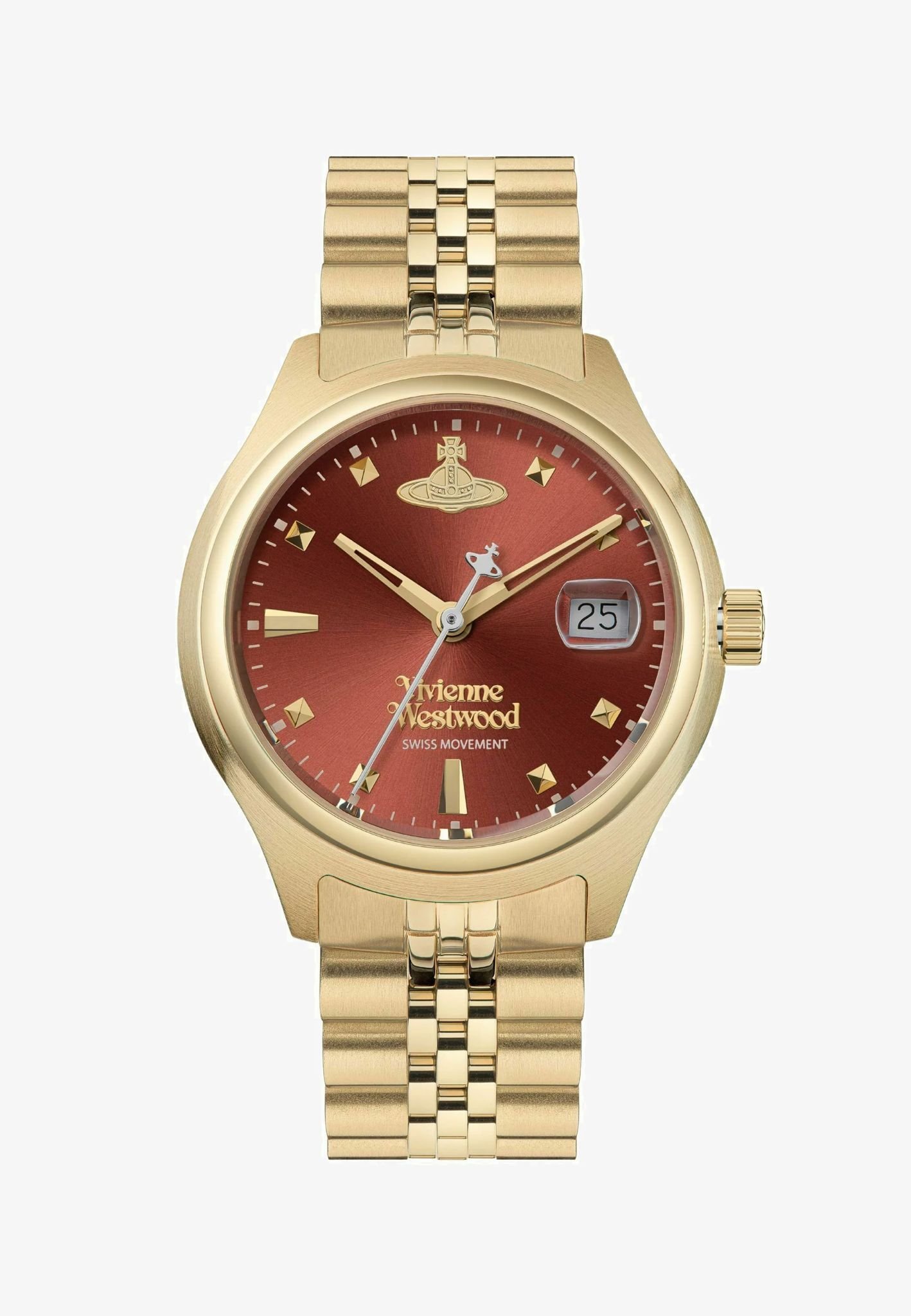 VIVIENNE WESTWOOD Little Camberwell Quartz 29mm Yellow Gold Tone Ladies Watch VV311RBGD