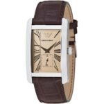 Emporio Armani AR0154 Classic Men’s Rectangular Beige Watch