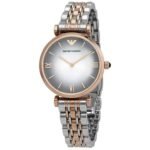 Emporio Armani AR1725 Ladies Watch Gianni T-Bar Two Tone