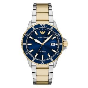 Emporio Armani World Explorer 42mm Stainless Steel and Yellow Gold Tone Men’s Watch AR11682
