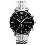 Emporio Armani Men’s Silver Chronograph Watch AR80009