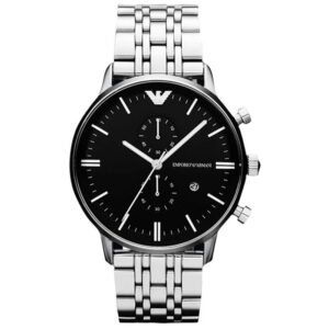 Emporio Armani Men's Silver Chronograph Watch AR80009