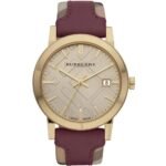 Burberry Ladies Watch The City Check Gold BU9017