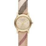 Burberry Ladies Watch The City Haymarket Check Yellow Gold  BU9219
