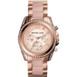 Michael Kors Blair Pavé Rose Gold-Tone Chronograph Watch MK5943
