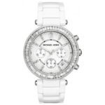 Michael Kors Parker Women’s White Ceramic Chronograph Watch MK5848