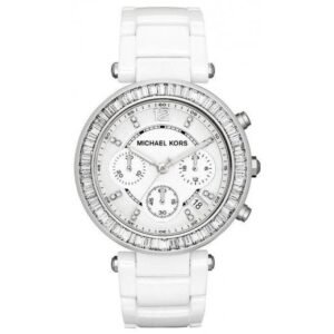 Michael Kors Parker Women's White Ceramic Chronograph Watch MK5848